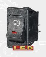 Narva 63026BL Off/On Rocker Switch with Red L.E.D and Driving Lamp Symbol