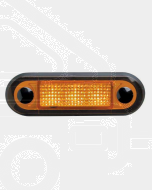 Hella Narrow Rim LED Courtesy Lamp - Amber, 24V DC (95951006)