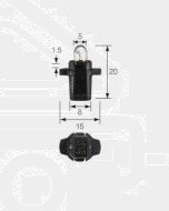 Narva 47724 Dash Panel Globe 12V 1.2W B8.3d Black (BAX 10s) Base (Box of 10)