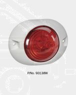 Narva 93138W 9-33 Volt L.E.D Rear End Outline Marker Lamp (Red) with White Deflector Base and 0.5m Cable (White)