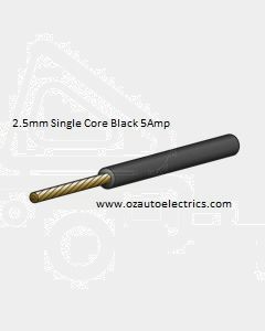 Narva 5812-30BK Black Single Core Cable 2.5mm (30m Roll)