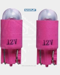 Narva L.E.D Wedge Globes (2) - Red, 12v T-10mm KW2.1 x 9.5d