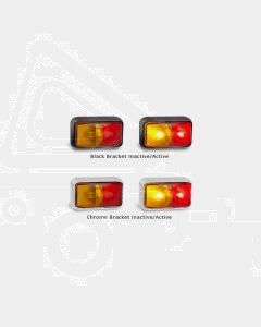 LED Autolamps 58AMB2P Red Amber Side Marker Lamp (Bulk Poly Bag with 2C Plugs)