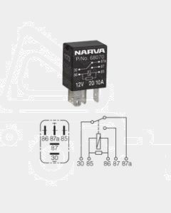 Narva 68074BL 24V 10/5 Amp 5 Pin Micro Change-Over Relay Resistor Protection