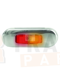 Hella 2803S LED Side Marker Lamp Amber/Red 12/24V Bezel Flush Mount
