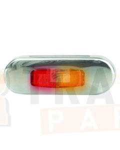 Hella 2083S LED Side Marker Lamp Amber/Red 12/24V Bezel Flush Mount (Bulk Pack)
