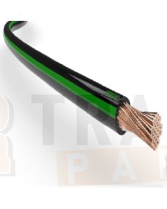 Ionnic TW100-BLK/D-GRN-500 Thin Wall Black Cable - Dark Green Trace (1.0mm2)