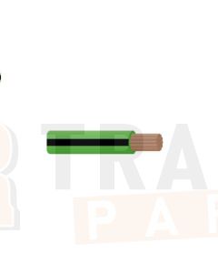 Ionnic TW100-GRN/BLK-500 Thin Wall Green Cable - Black Trace (1.0mm2)