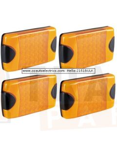 Hella 2151BULK Pack of 4 DuraLed Amber Rear Direction Indicator