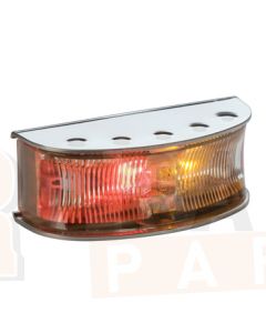Hella HD LED Side Marker - Red / Amber Illuminated, Polished S/S Housing (2058P)