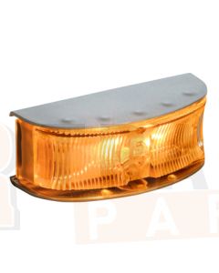 Hella HD LED Supplementary Side Direction Indicator or Cab Marker - Amber Illuminated, Satin S/S Housing (2027)