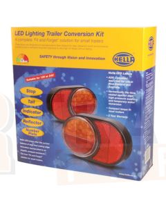 Hella 2399-TP Round LED Trailer Lamp Kit 1224V DC