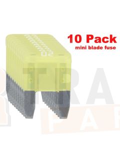 Ionnic MF20/10 ATM Mini Blade Fuse 20A - Yellow (Pk of 10)