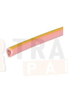 Ionnic TW100-PNK/YEL-500 Thin Wall Pink Cable - Yellow Trace (1.0mm2)