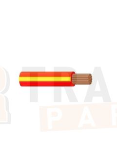 Ionnic TW200-YEL/RED-500 Thin Wall Yellow Cable - Red Trace (2.0mm2)