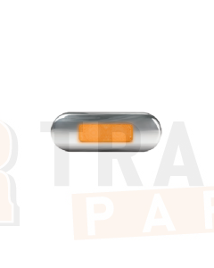 Hella Amber LED Front End Outline Marker Lamp 9-33V S/Steel Rim
