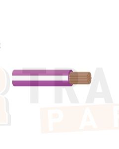 Ionnic TW200-WHT/PUR-500 Thin Wall White Cable - Purple Trace (2.0mm2)