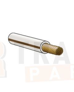 Ionnic TW100-WHT/BRN-500 Thin Wall Cable - White/Brown Trace (1.0mm2)