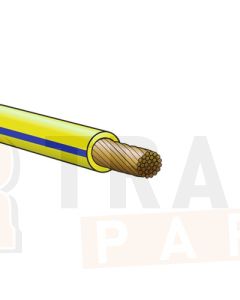 Ionnic TW100-YEL/BLU-500 Thin Wall Yellow Cable - Blue Trace (1.0mm2)