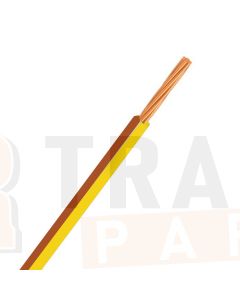 Ionnic TW100-YEL/BRN-500 Thin Wall Yellow Cable - Brown Trace (1.0mm2)