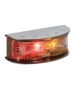 Hella 2058 LED Side Marker Red / Amber Illuminated, Satin S/S Housing