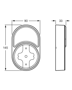 Hella Retro Reflector Housing - Vertical Mount (2934-V)