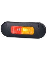 Hella LED Side Marker Lamp Amber/Red 12/24V Flush Mount 500mm Cable