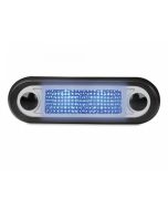 Hella 95951025 LED Narrow Rim Rectangular Courtesy Lamp - Clear Lens, (Blue Light)