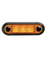 Hella 95951006 LED Narrow Rim Rectangular Courtesy Lamp, 24V, Amber Lens (Amber Light)