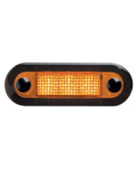 Hella 95951073 LED Wide Rim Rectangular Courtesy Lamp - 12V, Amber Lens (Amber Light)