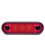 Hella 95951071 LED Wide Rim Rectangular Courtesy Lamp -12 Volt, Red Lens (Red Light)