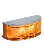 Hella HD LED Supplementary Side Direction Indicator or Cab Marker - Amber Illuminated, Satin S/S Housing (2027)