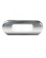 Hella 2059S DuraLED Flush Mount Front Position/End Outline Lamp - Stainless Rim
