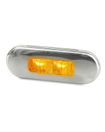 Hella 2086S DuraLED Flush Mount Supplementary Side Direction Indicator - Stainless Rim