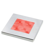 Hella Red LED Square Courtesy Lamp (24V DC, Chrome Plated Rim)