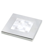 Hella 2XT980580571 White LED 'Enhanced Brightness' Square Courtesy Lamp (12V DC, Chrome Plated Rim)