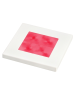 Hella 2XT980587251 Red LED Square Courtesy Lamp (12V DC, White Plastic Rim)