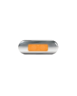 Hella Amber LED Front End Outline Marker Lamp 9-33V S/Steel Rim